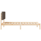 Bed Frame with Upholstered Headboard Taupe 90 x 200 cm 877937
