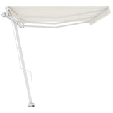 Freestanding Manual Retractable Awning 600x300 cm Cream 3069597