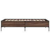Bed Frame without Mattress Brown Oak 75x190 cm Small Single 844995