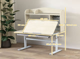 Kids Desk Height Adjustable with Tilt-Desktop, Hutch, Drawer, Storage Shelf, Pegboard, for 3-12 T3398P422173