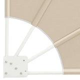 Balcony Privacy Screen 140 x 140 cm Polyester Beige 42000925