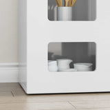 Sideboard High Gloss White 100 x 35 x 59 cm Engineered Wood 891348