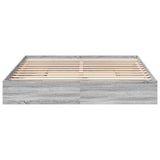 Bed Frame with Drawers without Mattress Grey Sonoma 200x200 cm 3280634