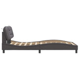 Bed Frame with LED without Mattress "Hvar" Grey 100x200 cm 3213916