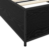 Bed Frame Black Oak 80 x 200 cm Engineered Wood 8009141