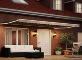 Manual Retractable Awning with LEDs Beige and White 5 x 3 m 3419335