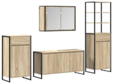 Bathroom Furniture Set with Drawer Sonoma Oak Engineered Wood 3403047