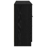 Sideboard with Drawer 3 pcs Black Oak Engineered Wood 3332538