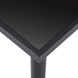 ZNTS Dining Table Black 200x100x75 cm Tempered Glass 281856