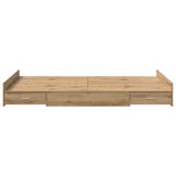 Storage Bed Frame Artisan Oak 120 x 200 cm Engineered Wood 3335308