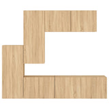 5 Piece TV Wall Units Sonoma Oak Engineered Wood 3216491