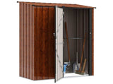 Garden Sheds Brown 140.5 x 74 x 200 cm Metal 42011298
