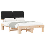 Bed Frame with Upholstered Headboard Black 120 x 190 cm 877436