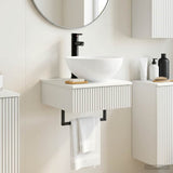 Wall-Mounted Wash Basin White 40 x 41 x 40.5 cm Engineered Wood 890178