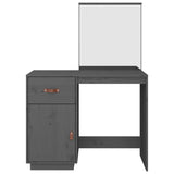 Dressing Table Grey 95x50x134 cm Solid Wood Pine 820089