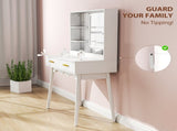 Elegant Dressing Table, with LED Mirror - White T3398P378101