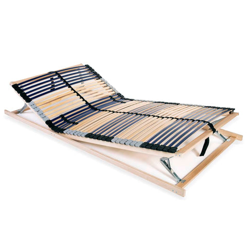 Slatted Bed Base without Mattress with 42 Slats 7 Zones 100x200 cm 246476