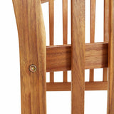 Garden Chair Set of 2 Natural wood Solid acacia wood Standard 310256
