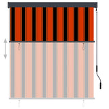 Outdoor Roller Blind 140x250 cm Orange and Brown 145972