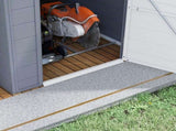 4.4ft x 6.2ft Aluminium Frame and Plastic Wall Shed, with Foundation - Grey T3398P325276