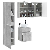 Bathroom Cabinet Set 5 pcs Concrete Grey 43 x 16 x 62.5 cm 3407346
