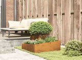 Garden Planter Brown 60 x 60 x 50 cm Weathering Steel 873577
