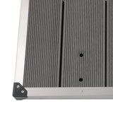 Outdoor Shower Tray WPC Stainless Steel 110x62 cm Grey 48205