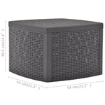 Side Table Mocha 54x54x36.5 cm Plastic 48776