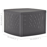 Side Table Mocha 54x54x36.5 cm Plastic 48776