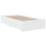 Bed Frame White Engineered wood Single Bed Frame Rectangular 3280433