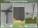 3.6 x 2.1m Portable Outdoor Shed, with Window - Dark Grey T3398P323922