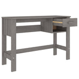 Desk HAMAR Light Grey 110x40x75 cm Solid Wood Pine 340459