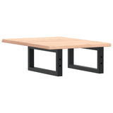 Basin Shelf Wall Mounted Steel and Solid Wood Oak 3302537