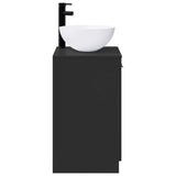 Bathroom Furniture Set Black Engineered Wood 3404205