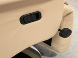 Adjustable Swivel Recliner, Manual Recliner Chair with Footrest, Padded Arms, PU Leather Upholstery, T3398P550251