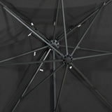 Cantilever Garden Parasol with Double Top Anthracite 250x250 cm 312362