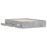 Bed Frame with Drawers without Mattress Concrete Grey 120x200 cm 3207283