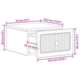 Wall-Mounted Bedside Cabinet 2 pcs White 33 x 34.5 x 20 cm 897916