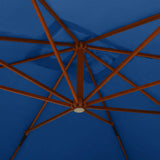 Cantilever Garden Parasol with Wooden Pole 400x300 cm Azure Blue 318435