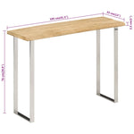Console Table with Live Edge 105x33x76 cm Solid Wood Mango 372766