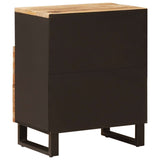 Bed cabinet with Drawer Brown 50 x 33 x 62 cm Solid Mango Wood 4018306