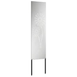 Garden Privacy Screen Silver 32 x 140 cm Galvanised steel 876236