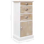 Side Cabinet 38x28x86 cm Paulownia Wood 284075