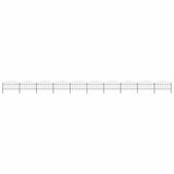 Garden Fence with Spear Top Steel 1781.5x125 cm Black 277730