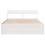 Bed Frame without Mattress White 160x200 cm Solid Wood Pine 3282343