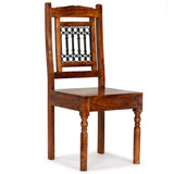 Dining Chair Set of 2 Honey-coloured Solid acacia wood 245644