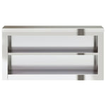 ZNTS Kitchen Wall Cabinet with Shelf Stainless Steel 376444