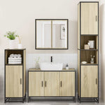 ZNTS 4 Piece Bathroom Furniture Set Sonoma Oak Engineered Wood 3301191