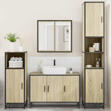 4 Piece Bathroom Furniture Set Sonoma Oak Engineered Wood 3301191