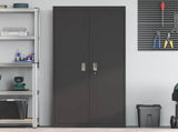 Storage Cabinet Black 80 x 40 x180 cm Steel 3406184